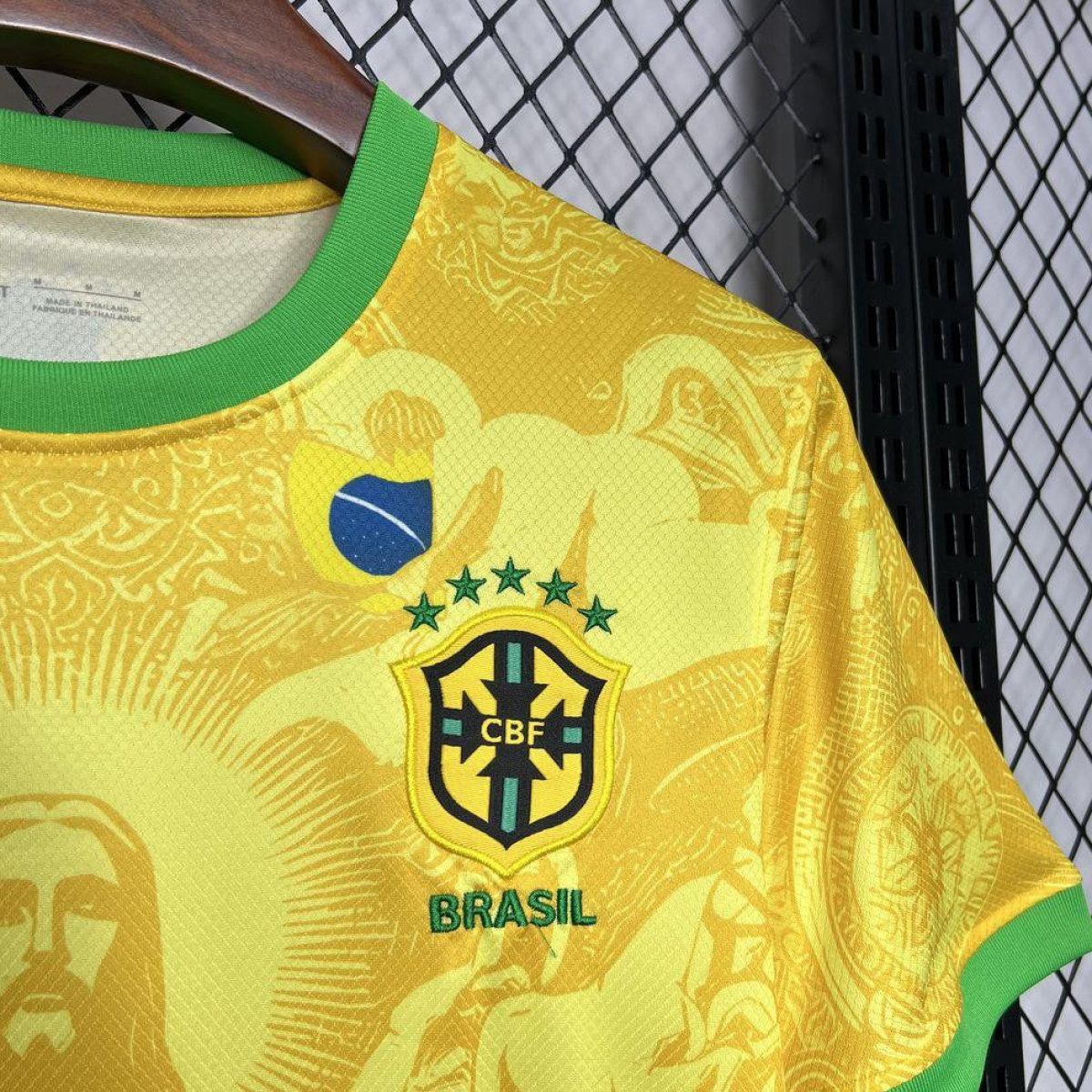 2024 Brazil Christ Yellow Goalkeeper Special Jersey