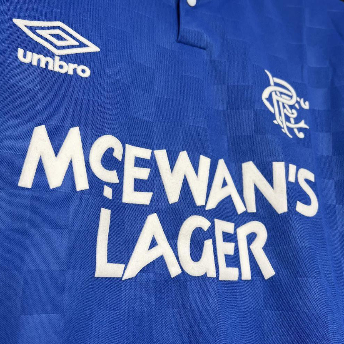 Retro 87/90 Glasgow Rangers Home Jersey