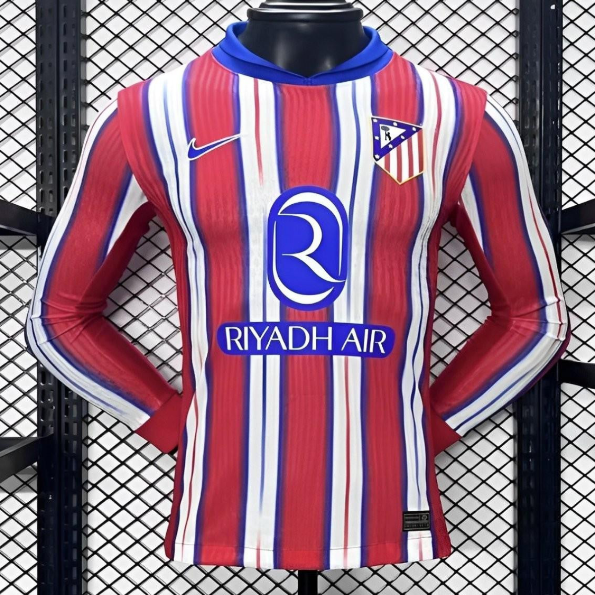 Player Version 24/25 Atletico Madrid Home Long Sleeve Jersey