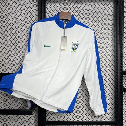 Retro 1994 Brazil White Windbreaker