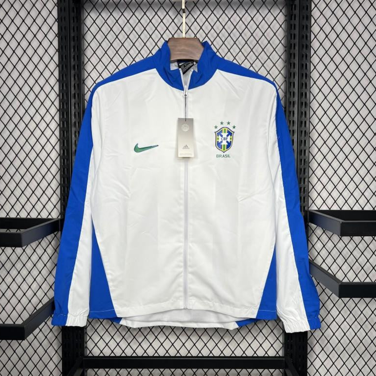 Retro 1994 Brazil White Windbreaker