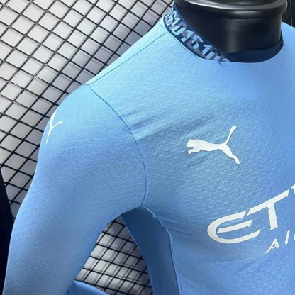 Player Version 24/25 Manchester City Home Long Sleeve Jersey