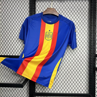 2024 Spain Euro Blue/Red/Yellow Pre-match Training Jersey