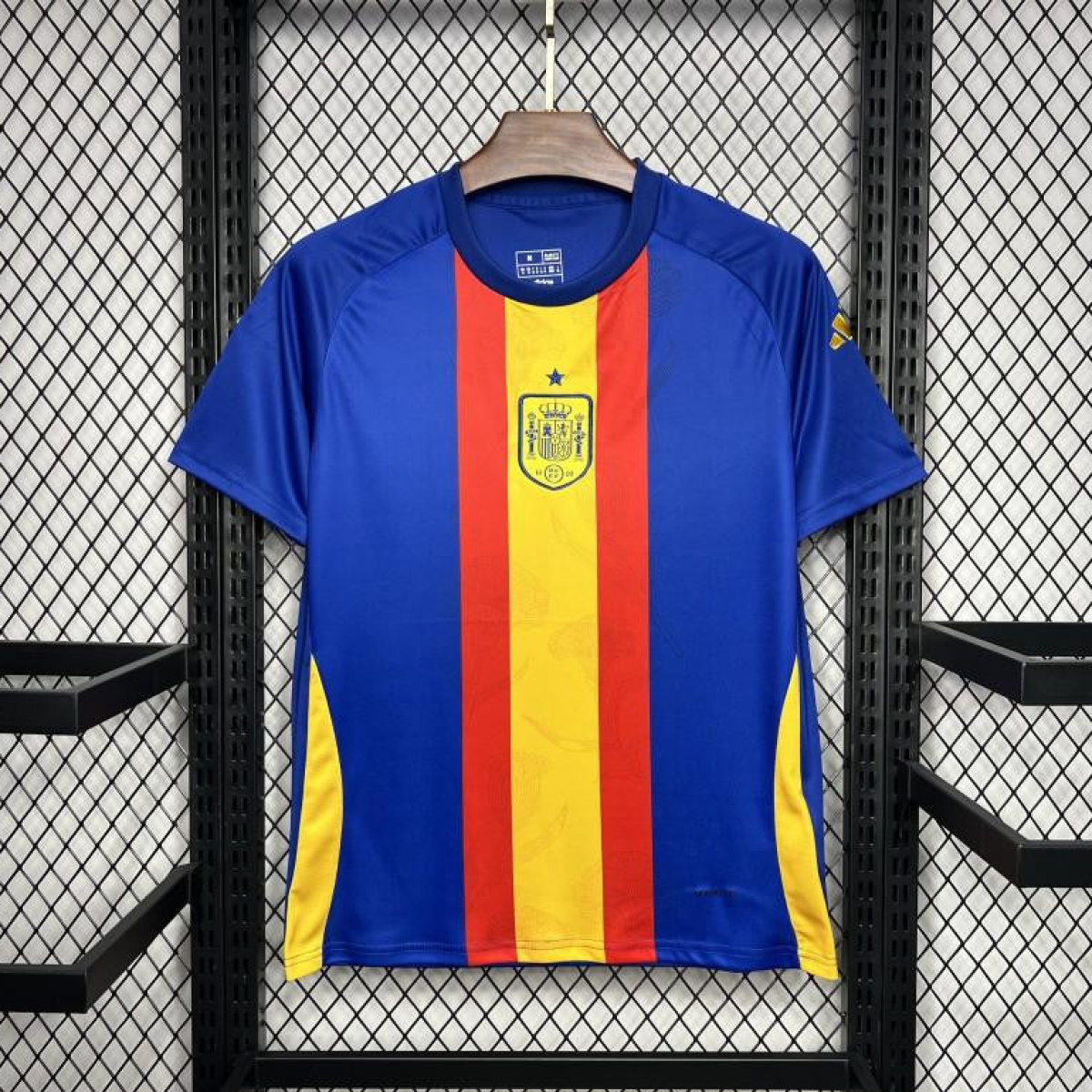 2024 Spain Euro Blue/Red/Yellow Pre-match Training Jersey