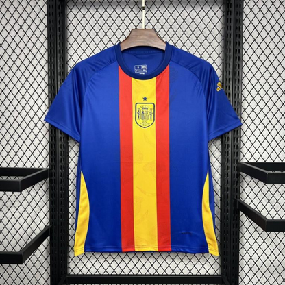 2024 Spain Euro Blue/Red/Yellow Pre-match Training Jersey