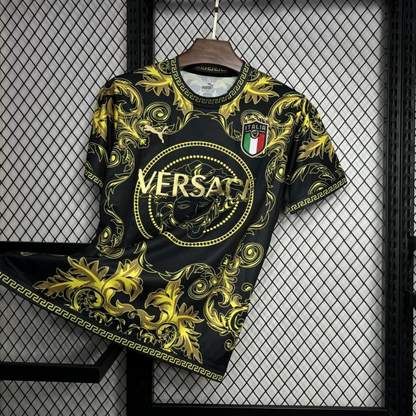 2024 Italy x Versace Gold/Black Special Jersey