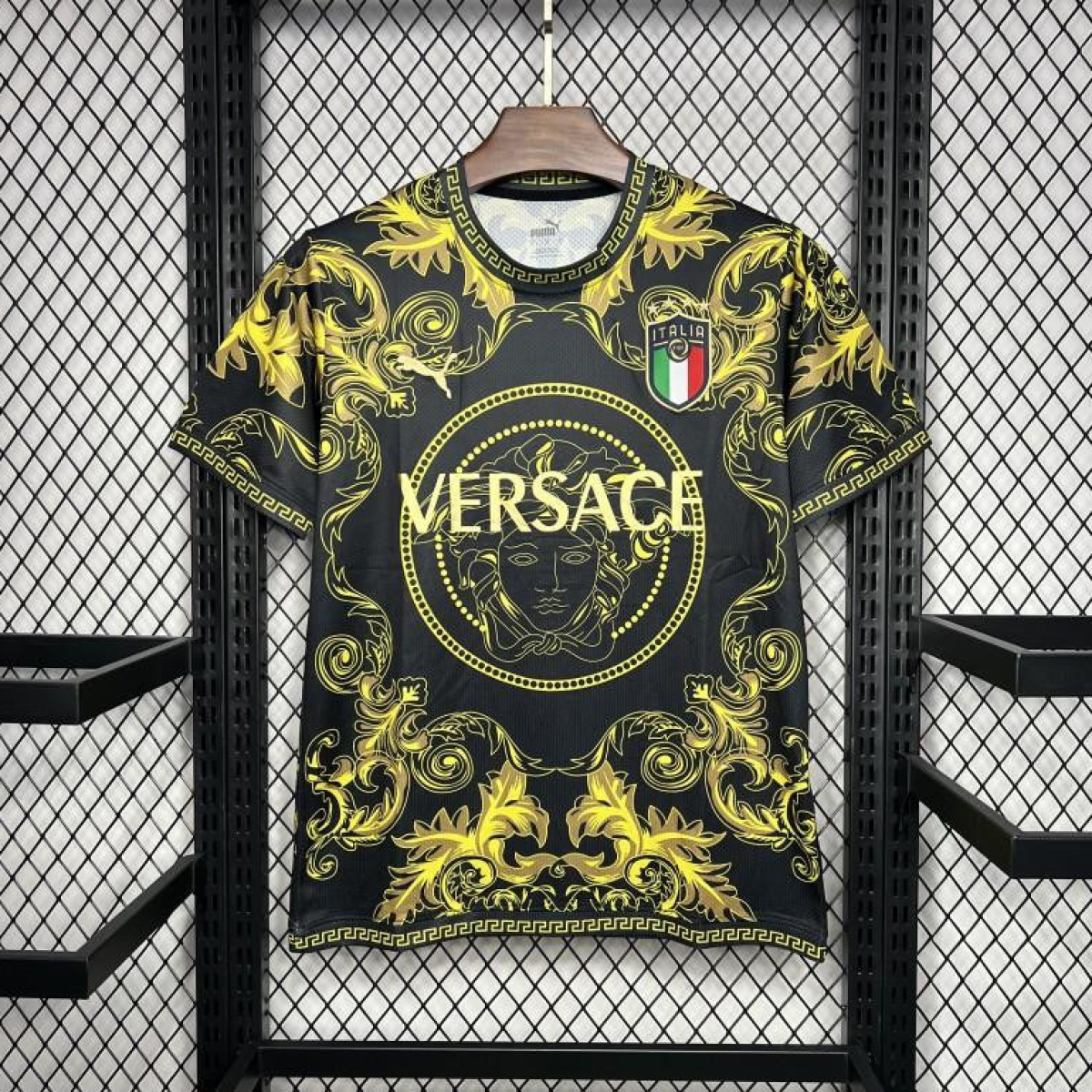 2024 Italy x Versace Gold/Black Special Jersey