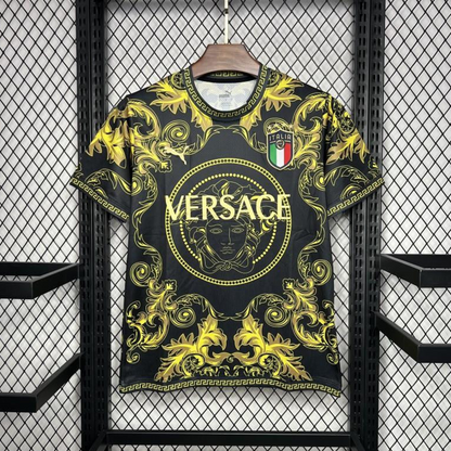 2024 Italy x Versace Gold/Black Special Jersey