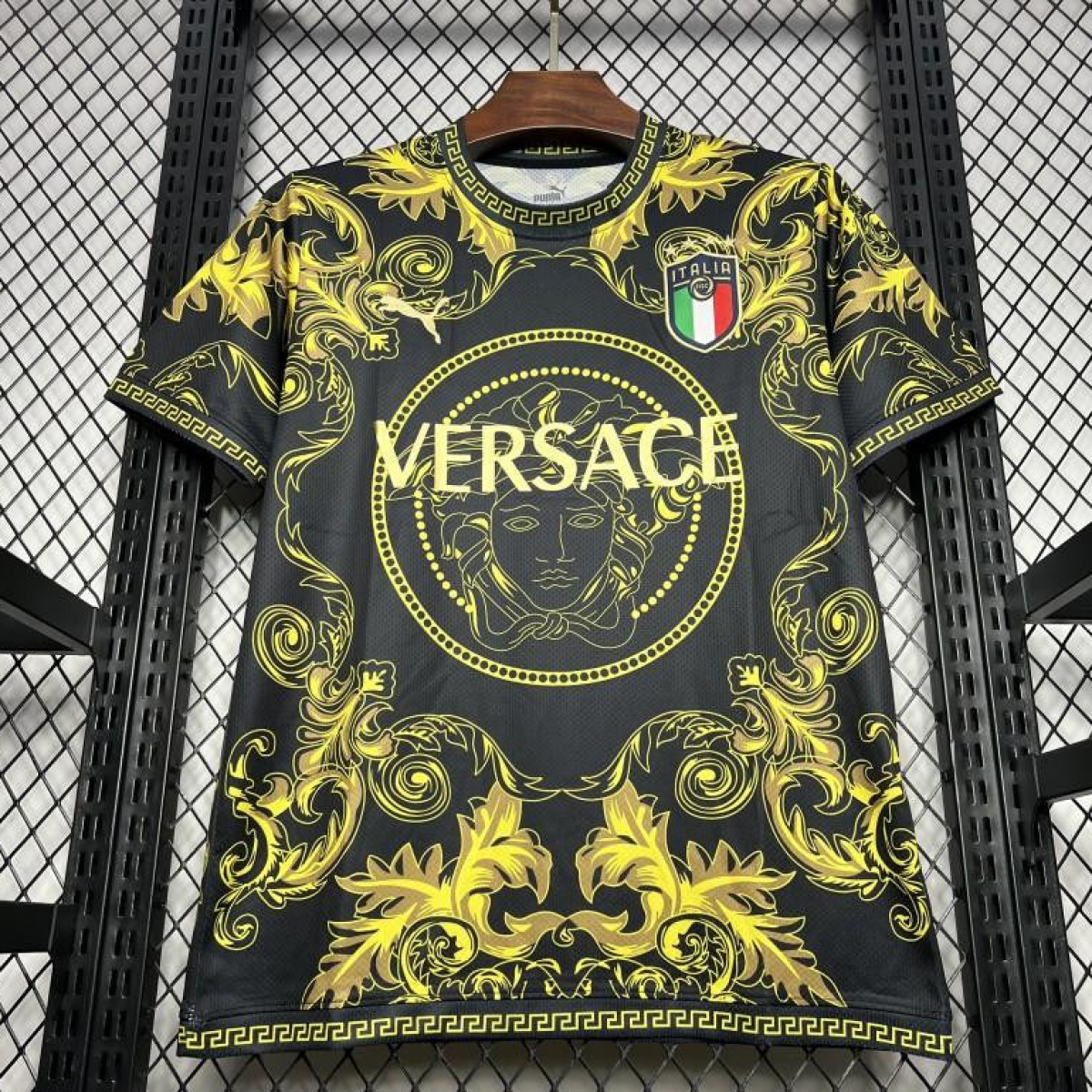 2024 Italy x Versace Gold/Black Special Jersey