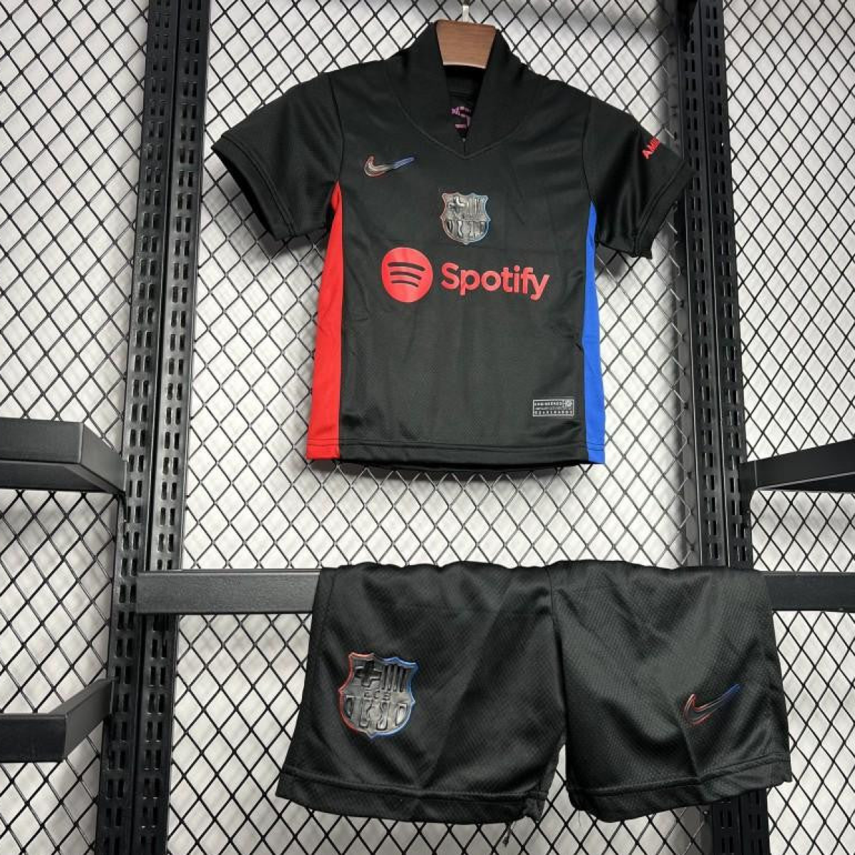 24/25 Kids Barcelona Away Black Jersey