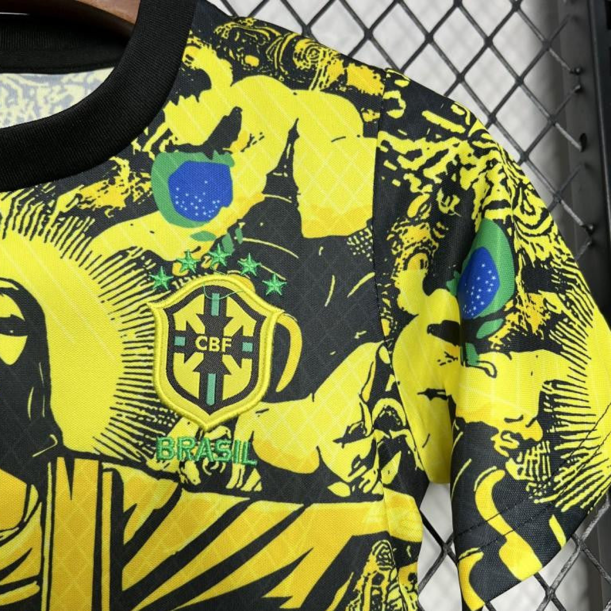 2024 Kids Brazil Christ The Redeemer Yellow Special Jersey