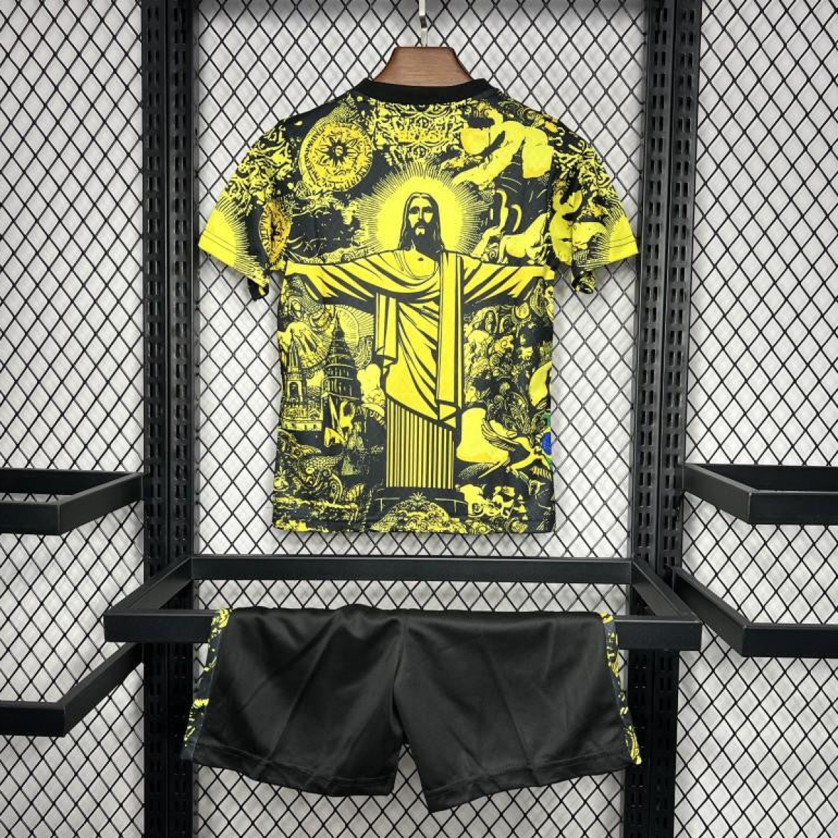 2024 Kids Brazil Christ The Redeemer Yellow Special Jersey