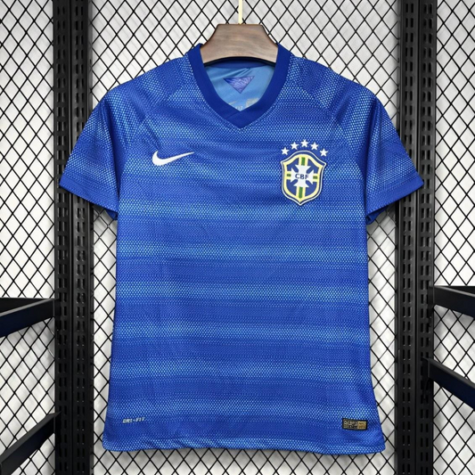 Retro 2014 Brazil Away Blue Jersey