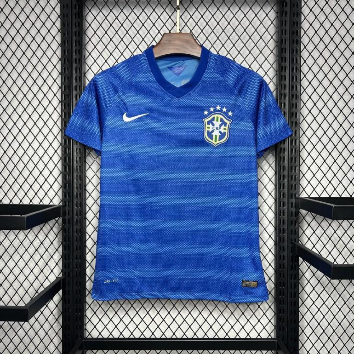 Retro 2014 Brazil Away Blue Jersey