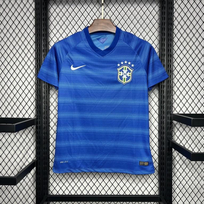 Retro 2014 Brazil Away Blue Jersey