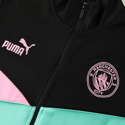 24/25 Manchester City Black/Green Full Zipper Jacket +Long Pants