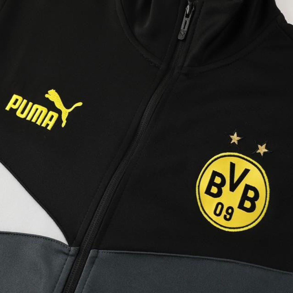 24/25 Borussia Dortmund Grey/Black Full Zipper Jacket +Long Pants
