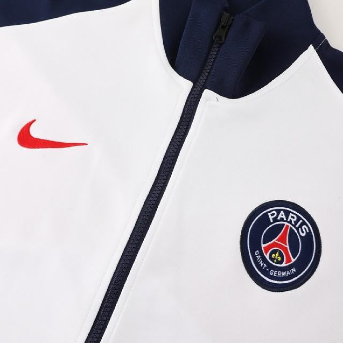 24 25 PSG White Full Zipper Jacket +Long Pants