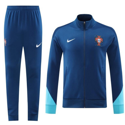 2024 Portugal Navy Full Zipper Jacket +Long Pants