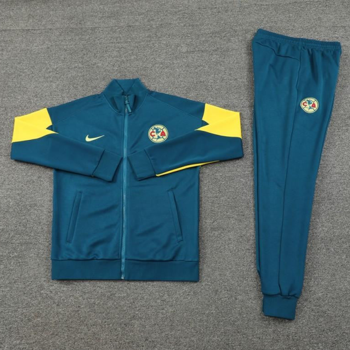 24/25 Club America Green/Yellow Full Zipper Jacket +Long Pants