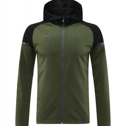 2024 Puma Dark Green Full Zipper Jacket +Long Pants