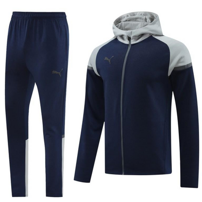 2024 Puma Navy/Grey Full Zipper Jacket +Long Pants