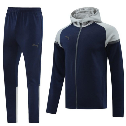 2024 Puma Navy/Grey Full Zipper Jacket +Long Pants