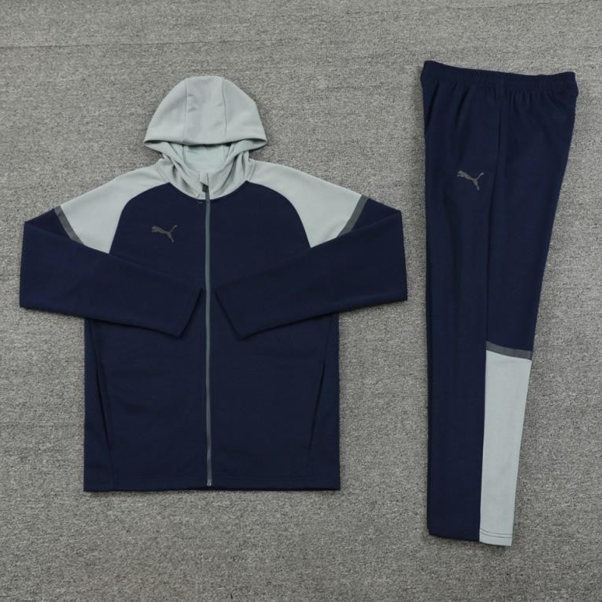 2024 Puma Navy/Grey Full Zipper Jacket +Long Pants