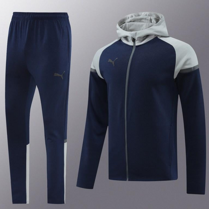 2024 Puma Navy/Grey Full Zipper Jacket +Long Pants