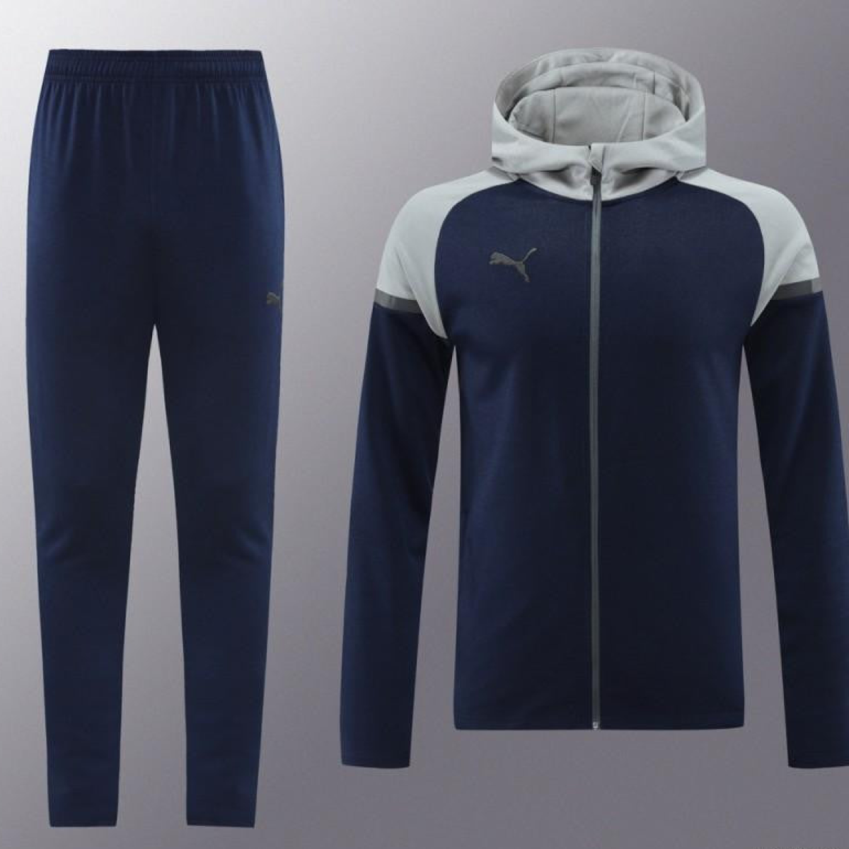 2024 Puma Navy/Grey Full Zipper Jacket +Long Pants
