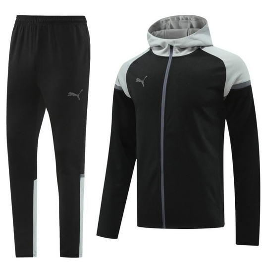 2024 Puma Black/Grey Full Zipper Jacket +Long Pants