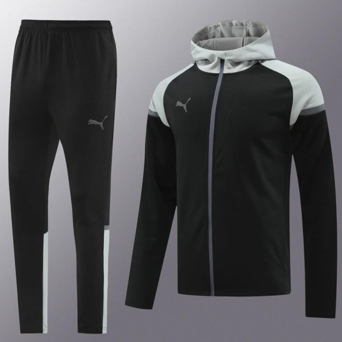 2024 Puma Black/Grey Full Zipper Jacket +Long Pants