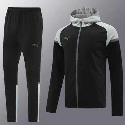 2024 Puma Black/Grey Full Zipper Jacket +Long Pants