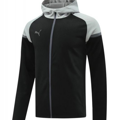 2024 Puma Black/Grey Full Zipper Jacket +Long Pants