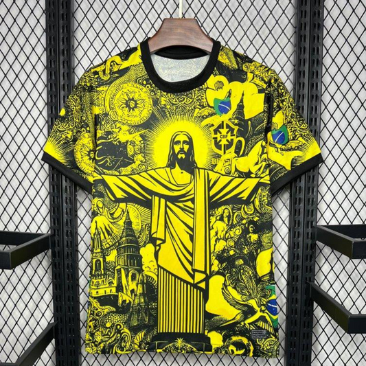 2024 Brazil X Christ Yellow Special Jersey