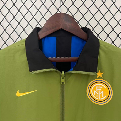 24/25 Inter Milan Green/Black Blue Reversible Windbreaker