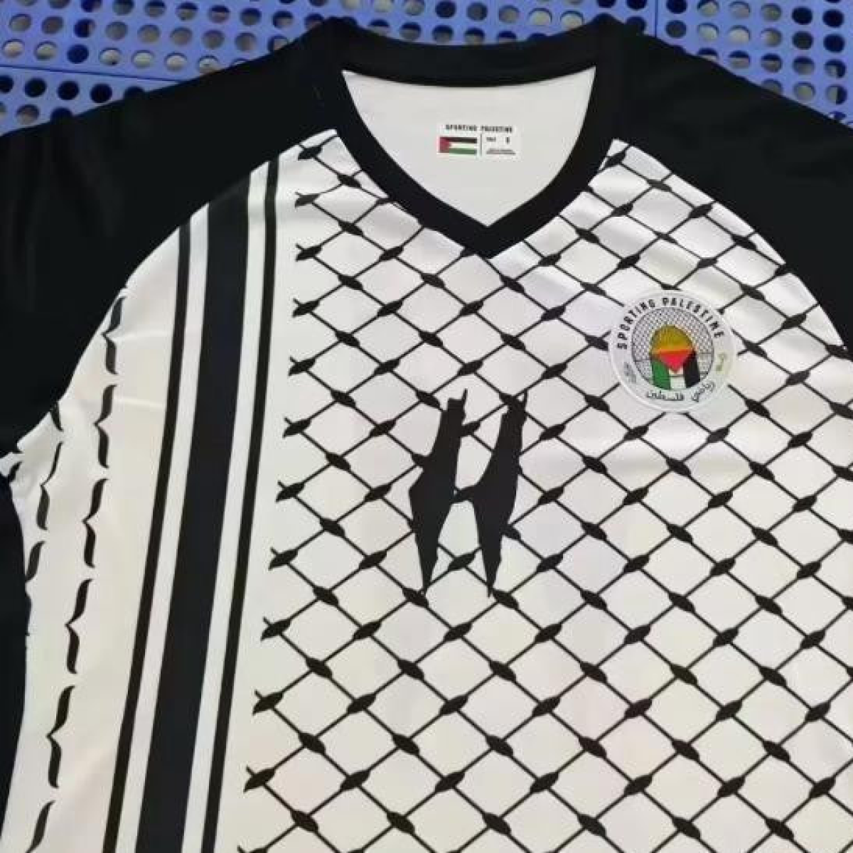 24/25 Palestine Black Kuffiyeh Jersey