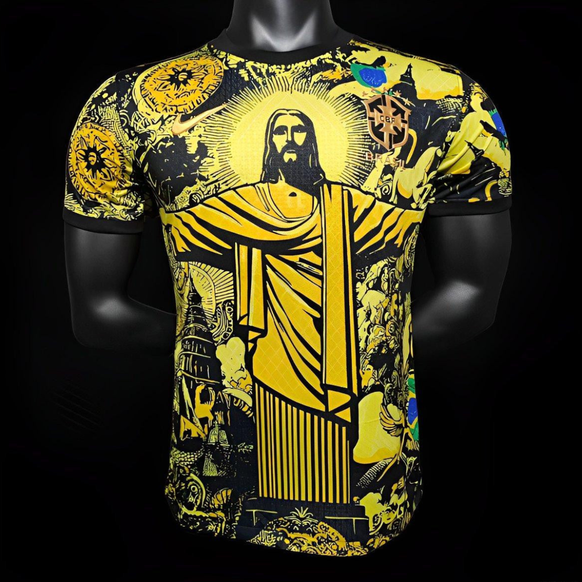 Player Version 2024 Brazil Copa America Yellow Goalkeeper Jersey