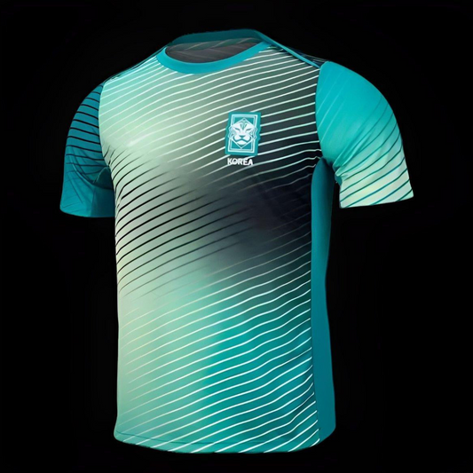 2024 South Korea Pre-Match Diagonal Stripes Jersey