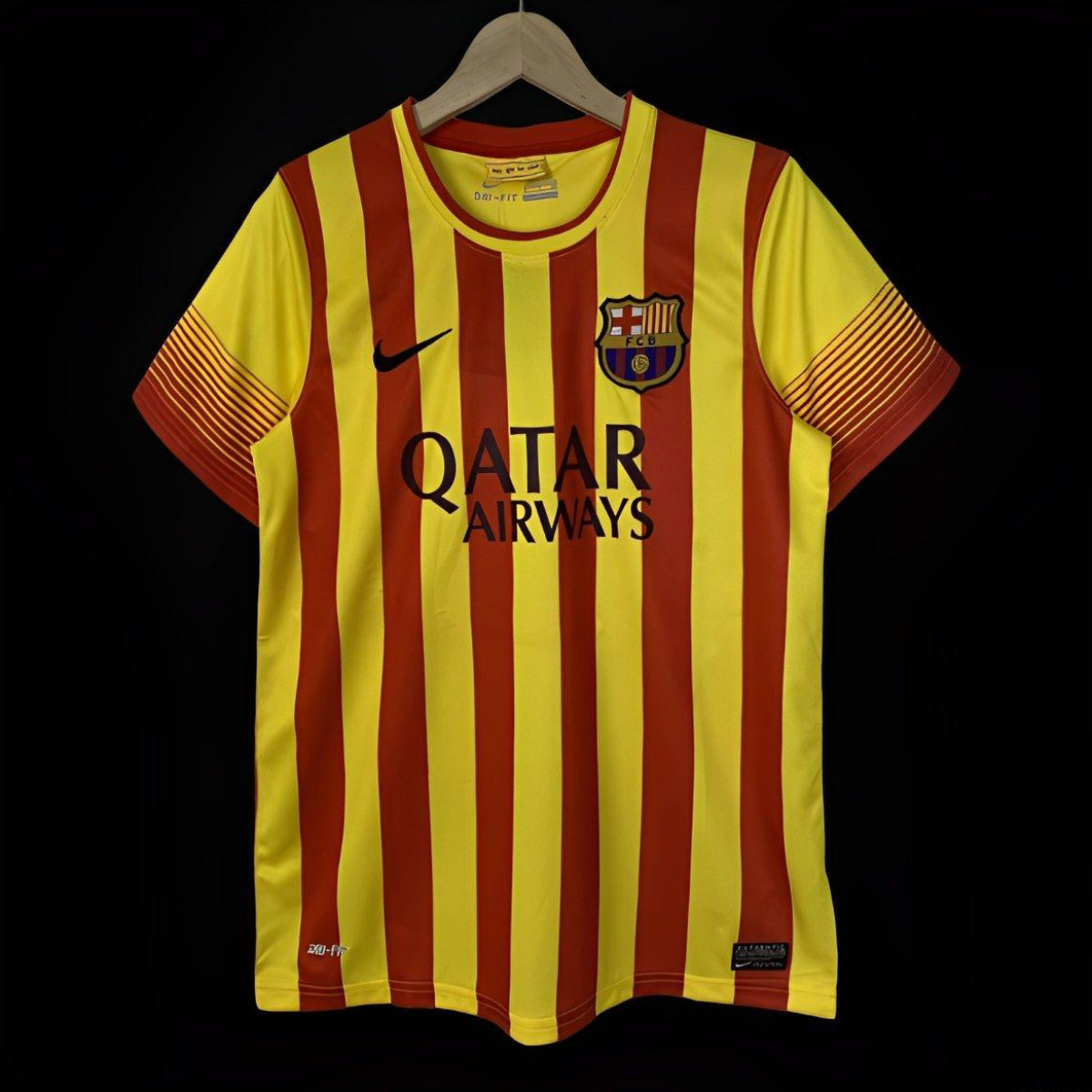 Retro 13/14 Barcelona Away Yellow Jersey