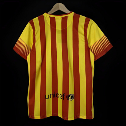 Retro 13/14 Barcelona Away Yellow Jersey