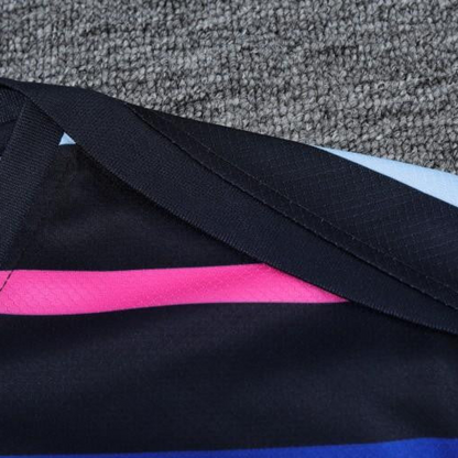 2024 France Navy Stripe Short Sleeve Jersey+Shorts