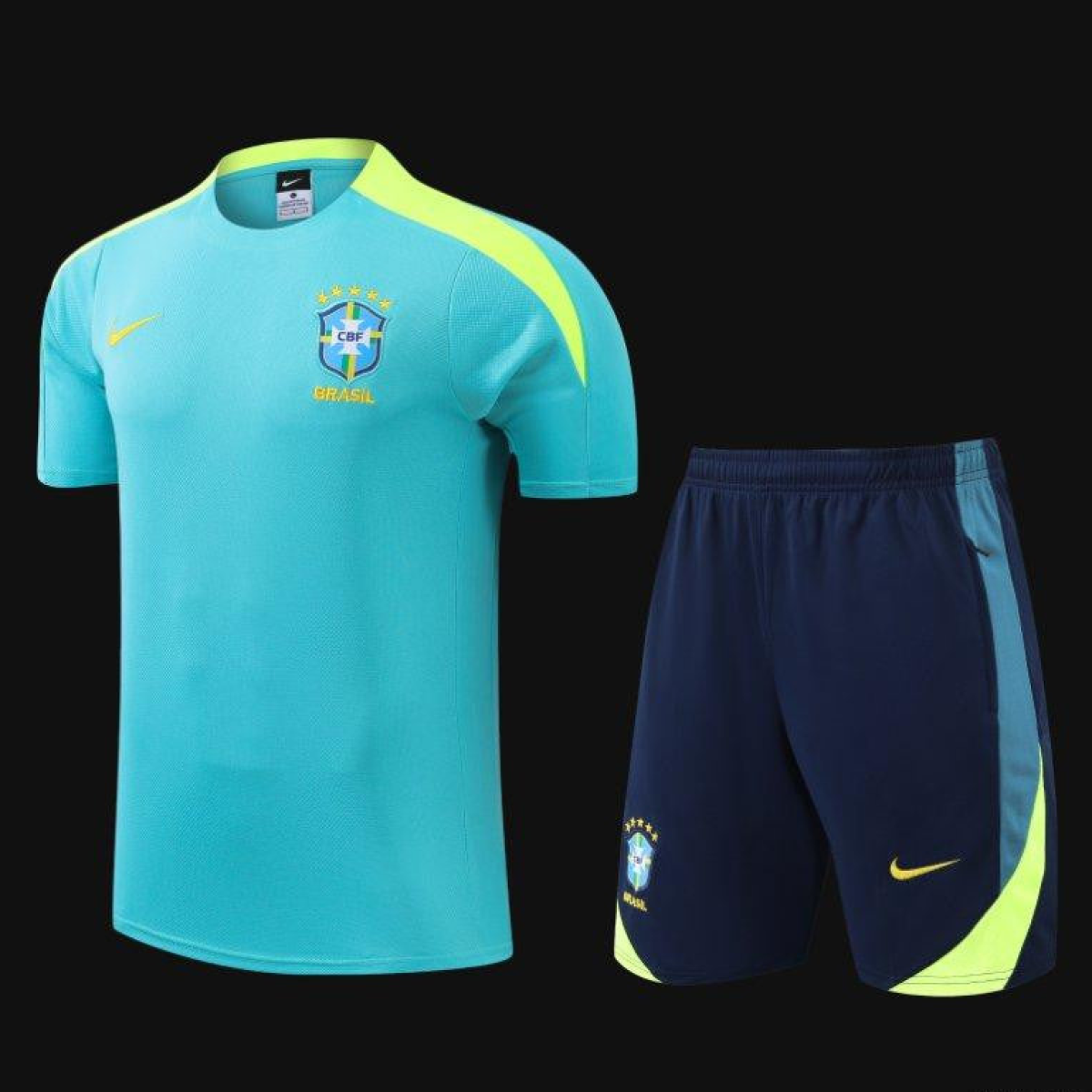 2024 Brazil Blue Short Sleeve Jersey+Shorts
