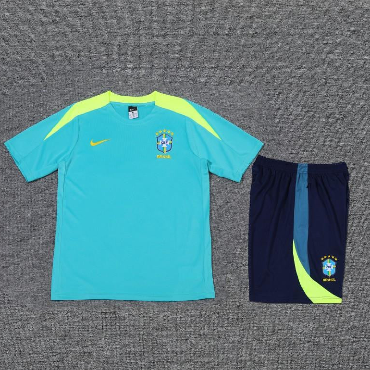 2024 Brazil Blue Short Sleeve Jersey+Shorts