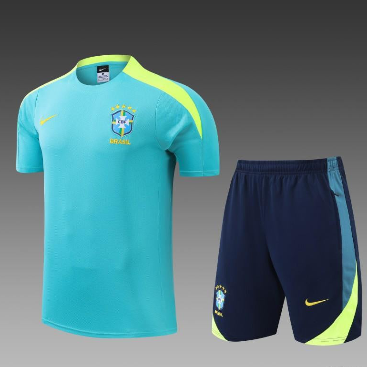 2024 Brazil Blue Short Sleeve Jersey+Shorts