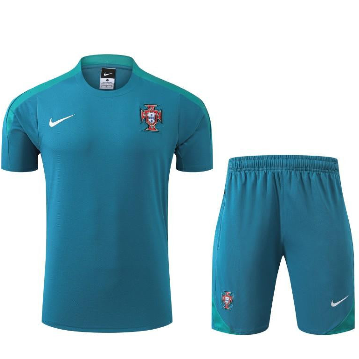 2024 Portugal Blue Short Sleeve Jersey+Shorts
