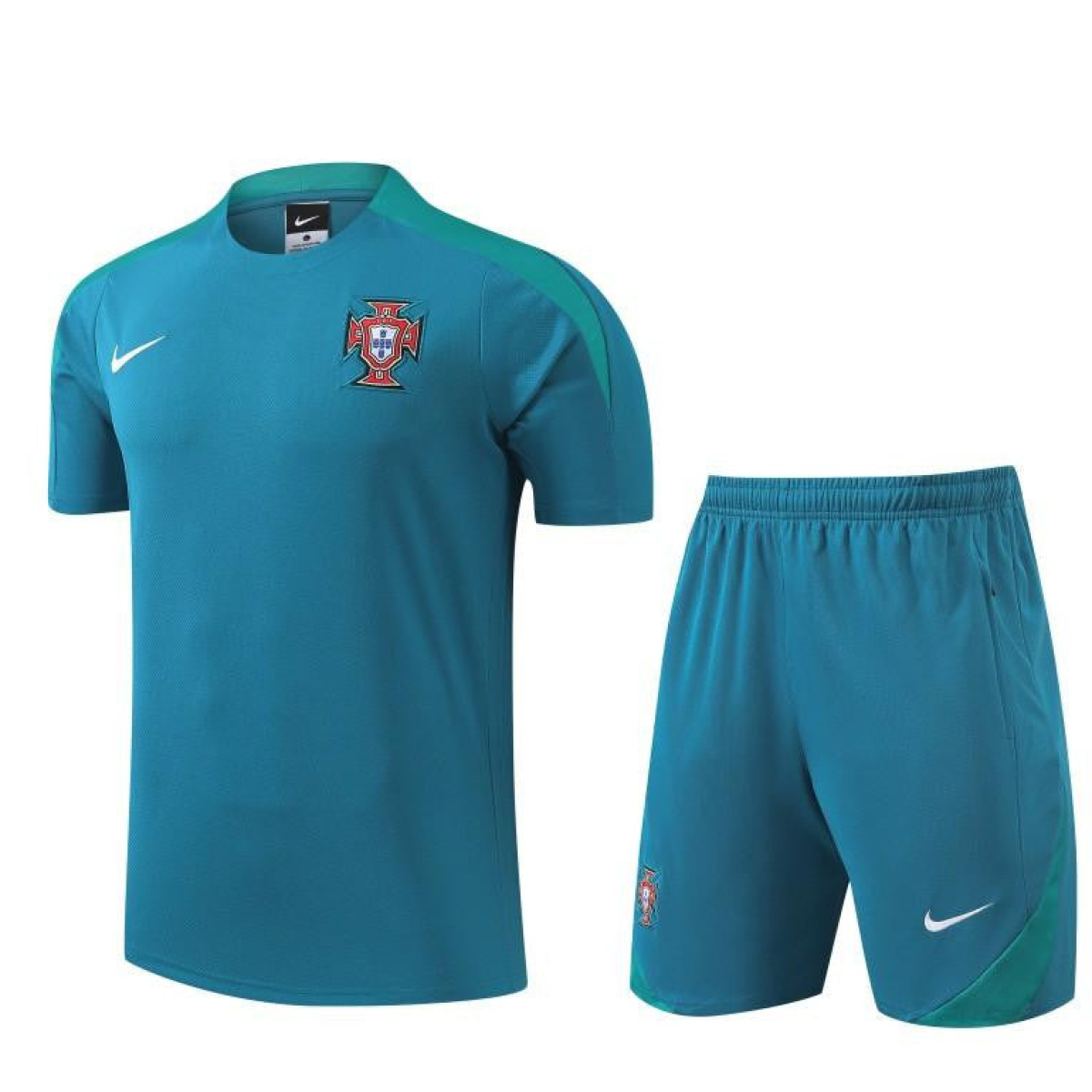 2024 Portugal Blue Short Sleeve Jersey+Shorts