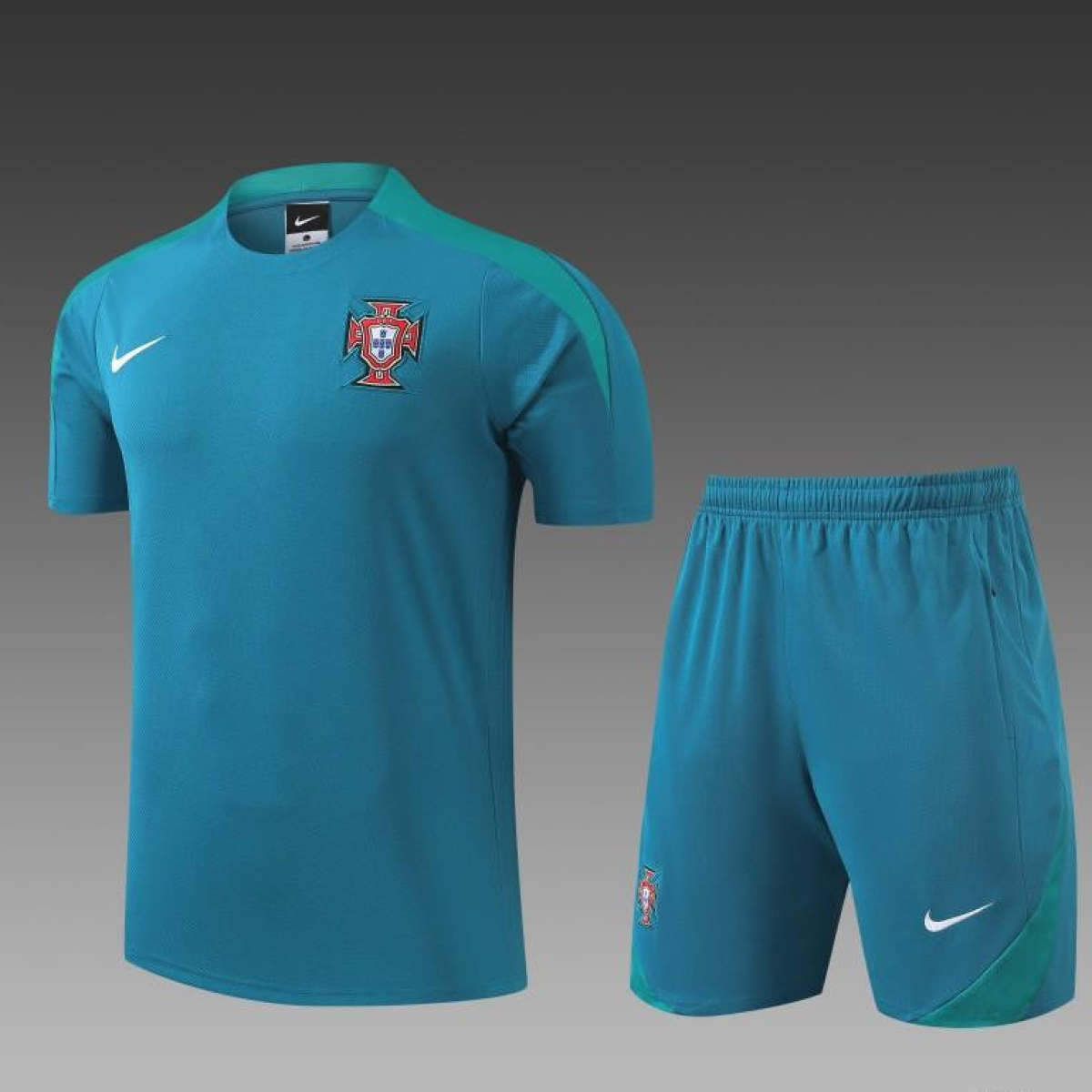 2024 Portugal Blue Short Sleeve Jersey+Shorts