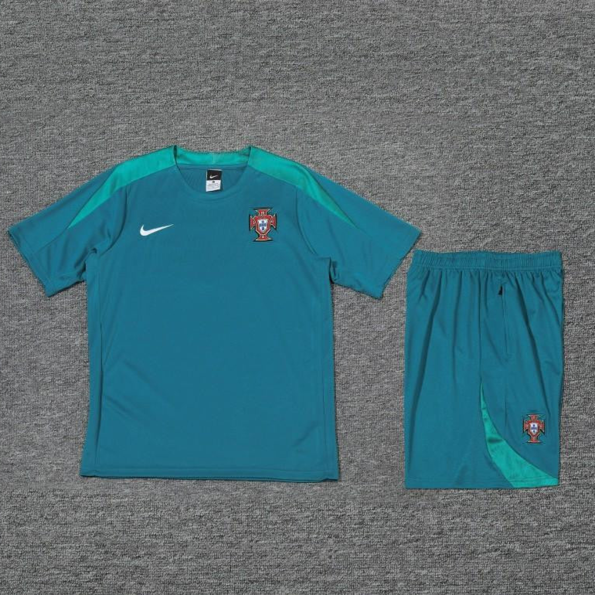 2024 Portugal Blue Short Sleeve Jersey+Shorts