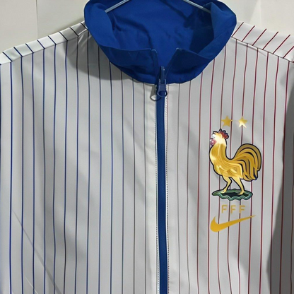 2024 France Blue/White Reversible Full Zipper Jacket